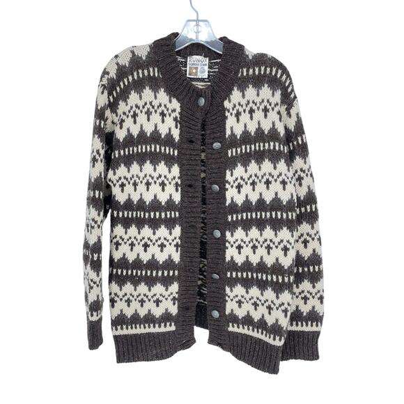 Runox Brown Women's Scandia Strik 100% Pure Wool Cardigan‎ - Size NO SIZE - Picture 1 of 4
